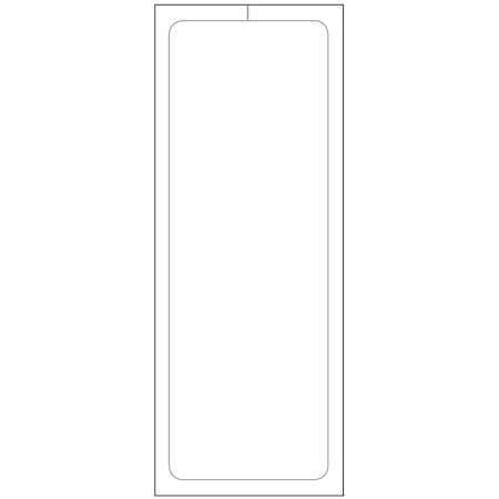 Asp Addendum Stickers (Adhesive) Plain Stock, 4 1/4" X 11" 4 Sided Seal Pk 8300-1